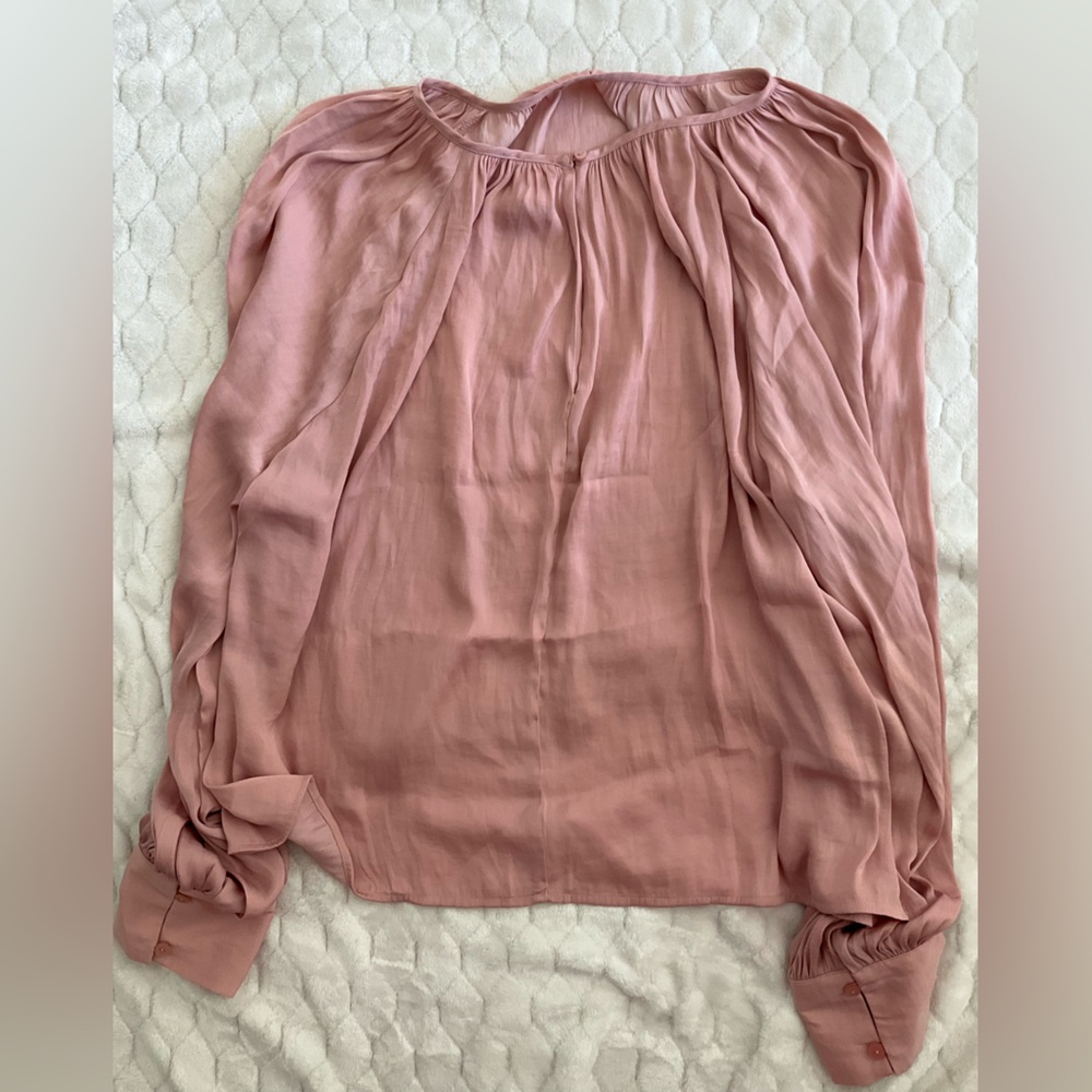 Old Navy Pink Chiffon Long Sleeve Top Sz XL NWOT - Picture 7 of 8